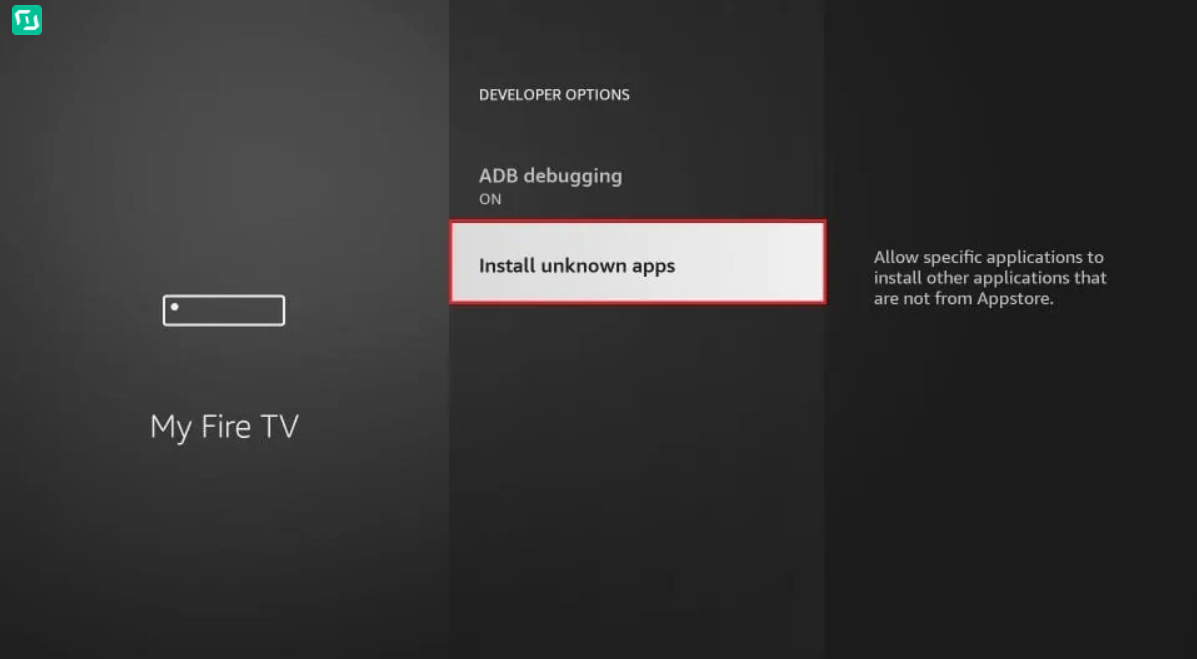 Install Unknown Apps option